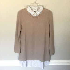 J.O.A. Size Large Women’s Ponte Knit Shirt Dress